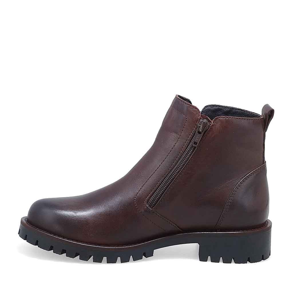 Alise Double Zip Boot - Dark Brown - Sole Food - 3