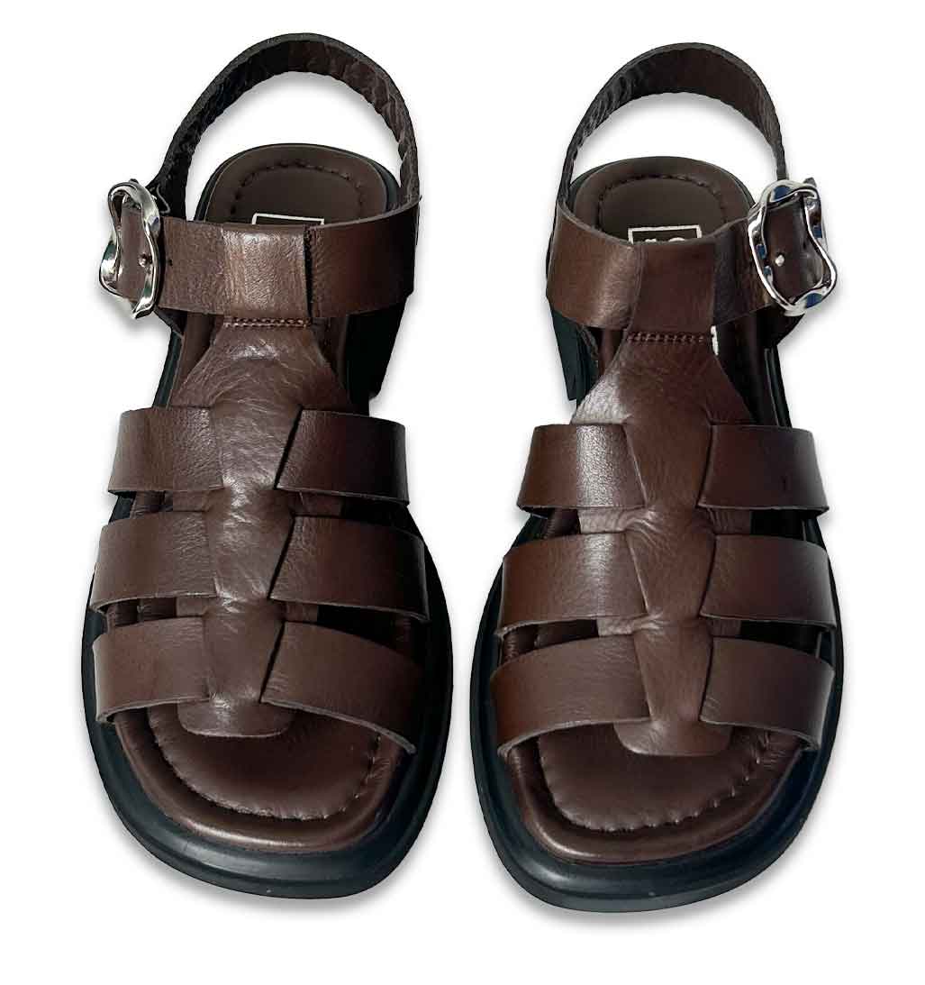 Aylin Fisherman Sandal - Brown - Sole Food - 4