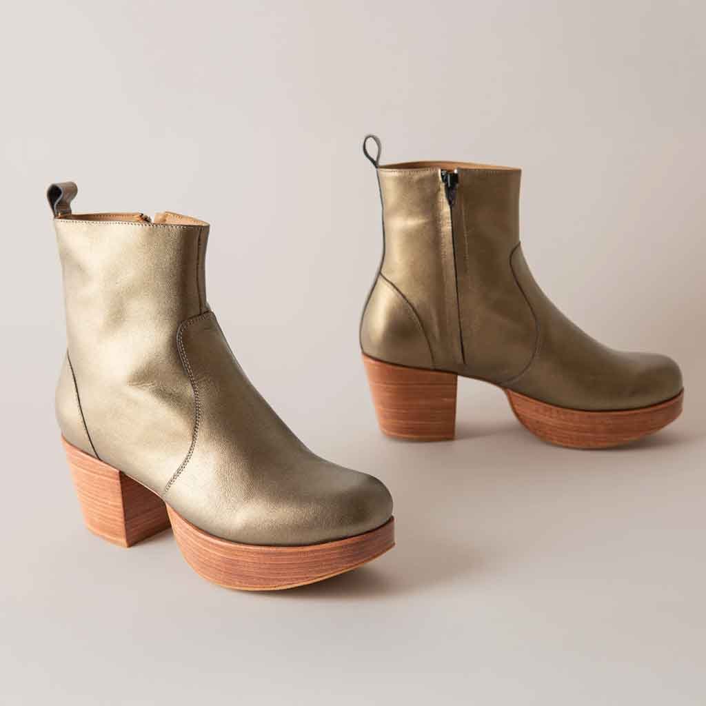 Charli Platform Boot - Gold - Sole Food - 3
