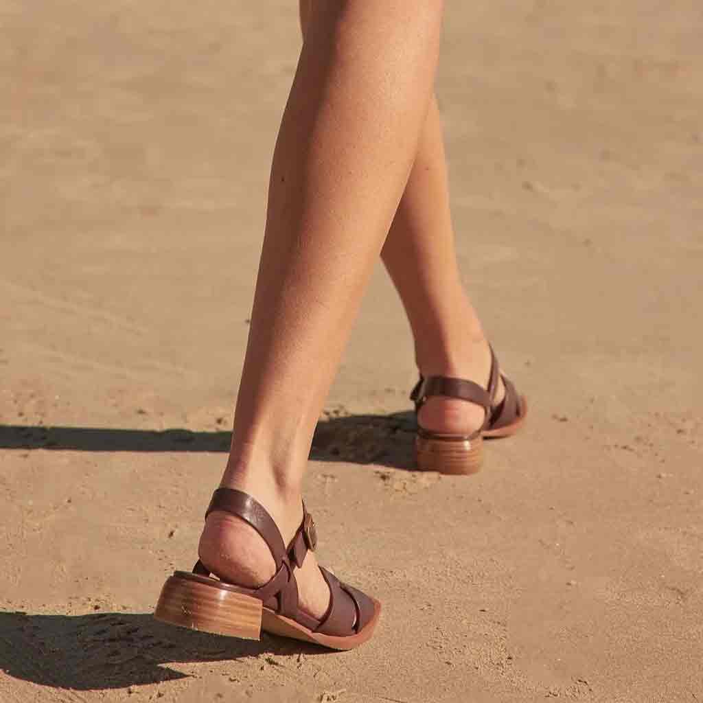 Eos Tega Sandal - Brown - Sole Food - 4