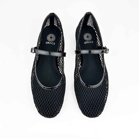 Grace Perth Mesh Flat - Black - Sole Food - 2