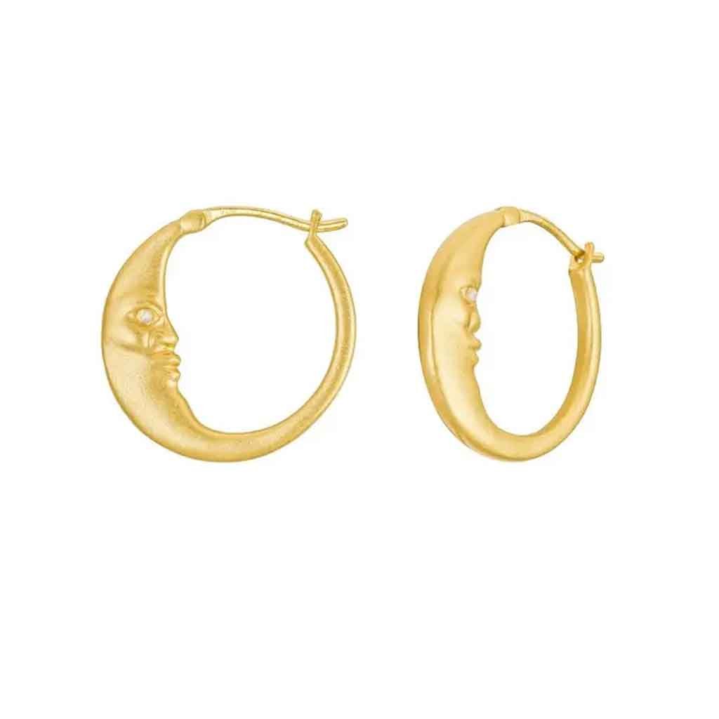 Leslie Francesca La Lune Opal Hoops - Sole Food - 1
