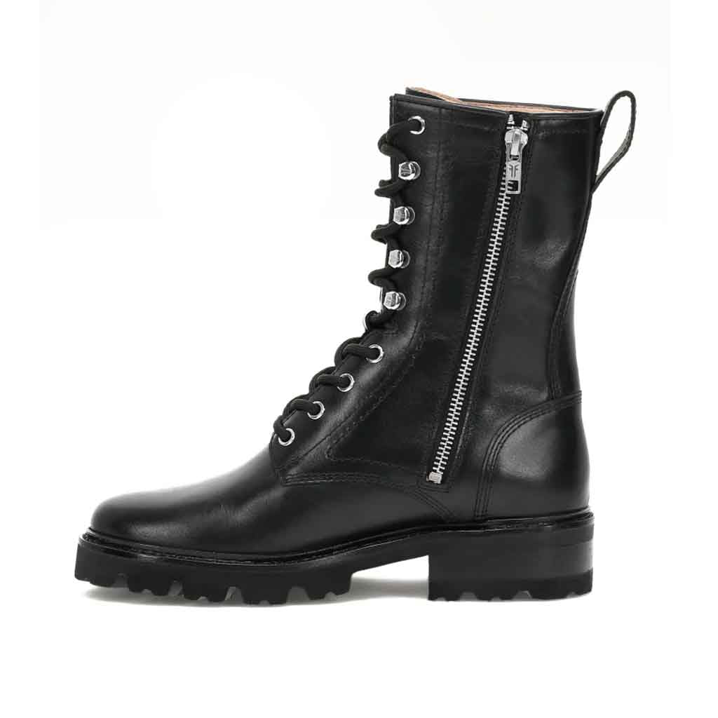 Olivia Combat Boot - Black - Sole Food - 3