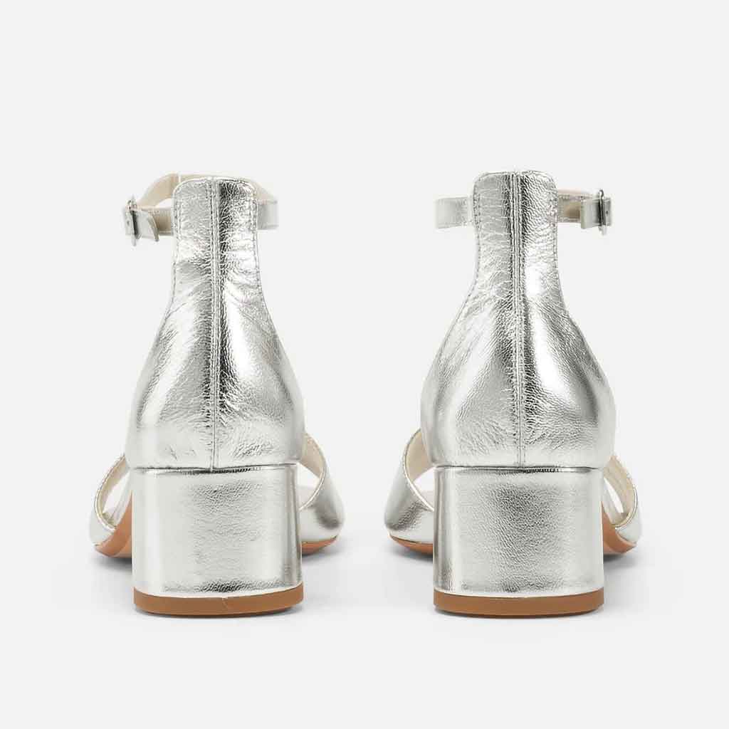 Piper Heel Sandal - Silver - Sole Food - 4