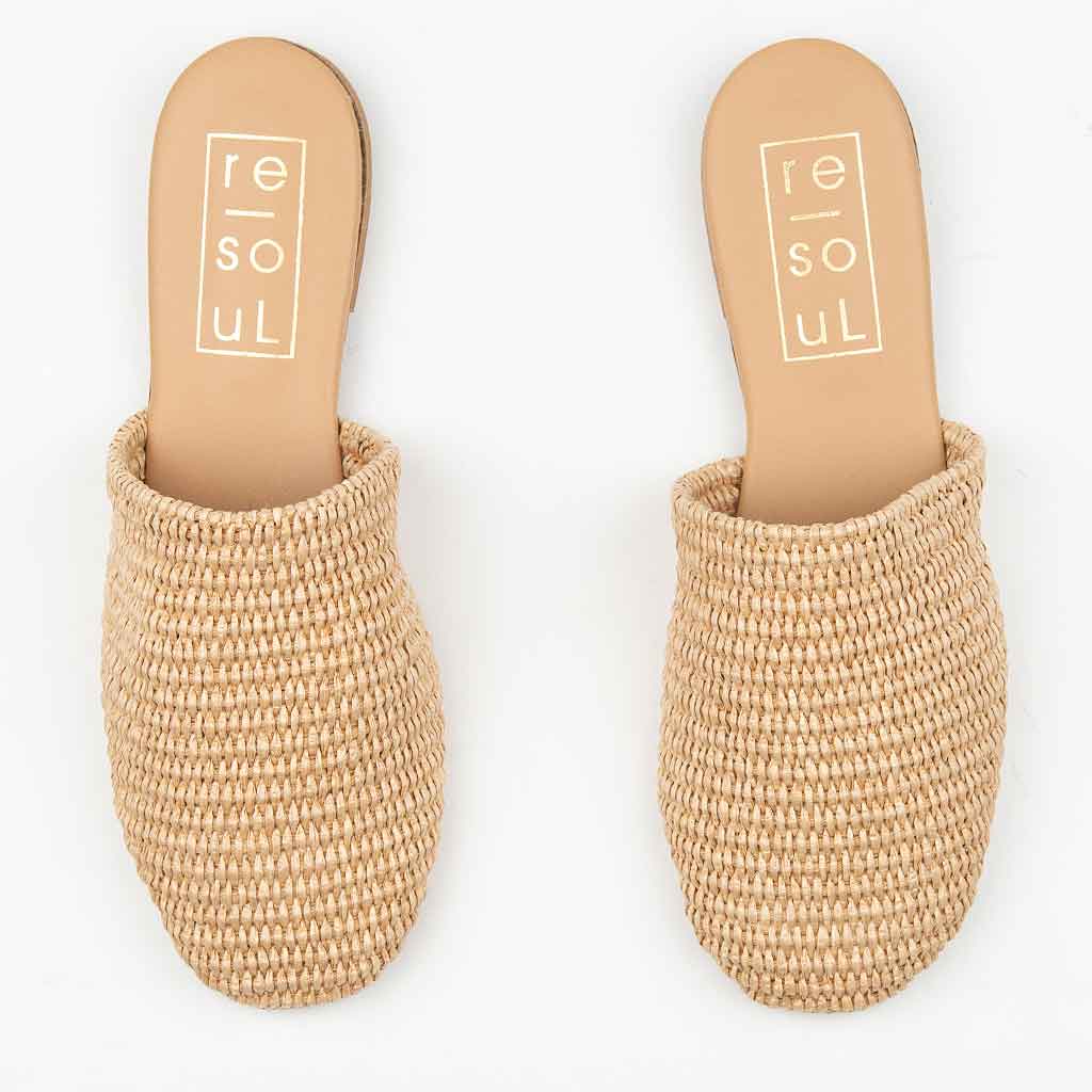 re - souL Raffia Slide - Natural - Sole Food - 3