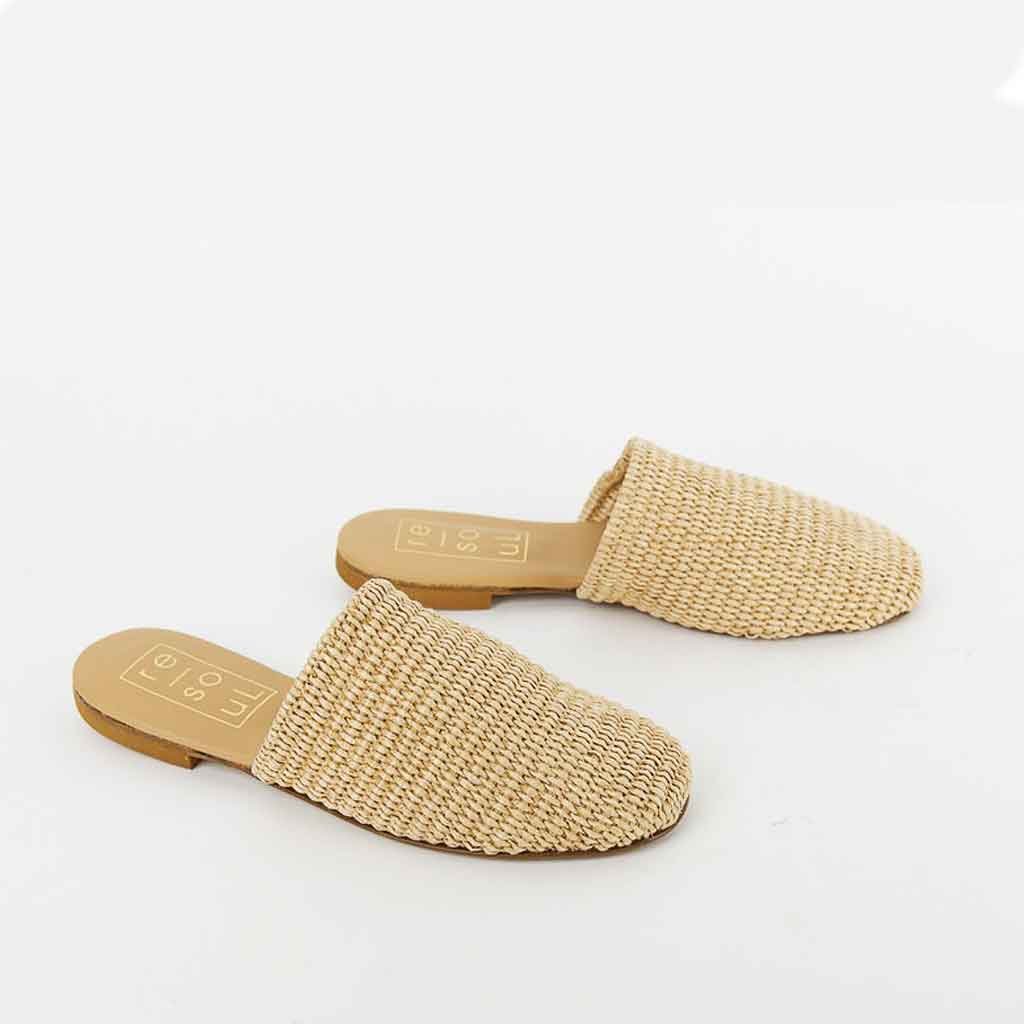 re - souL Raffia Slide - Natural - Sole Food - 2