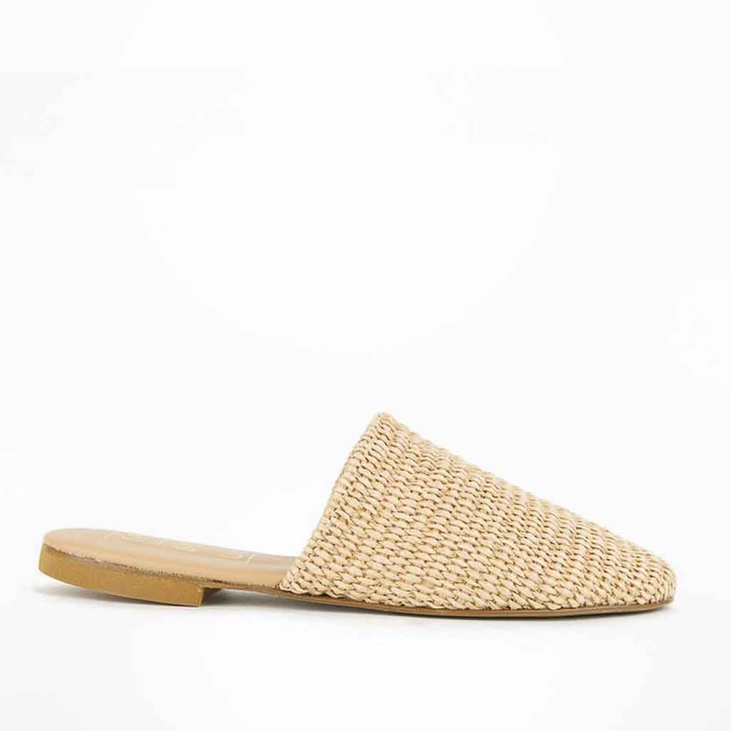 re - souL Raffia Slide - Natural - Sole Food - 1
