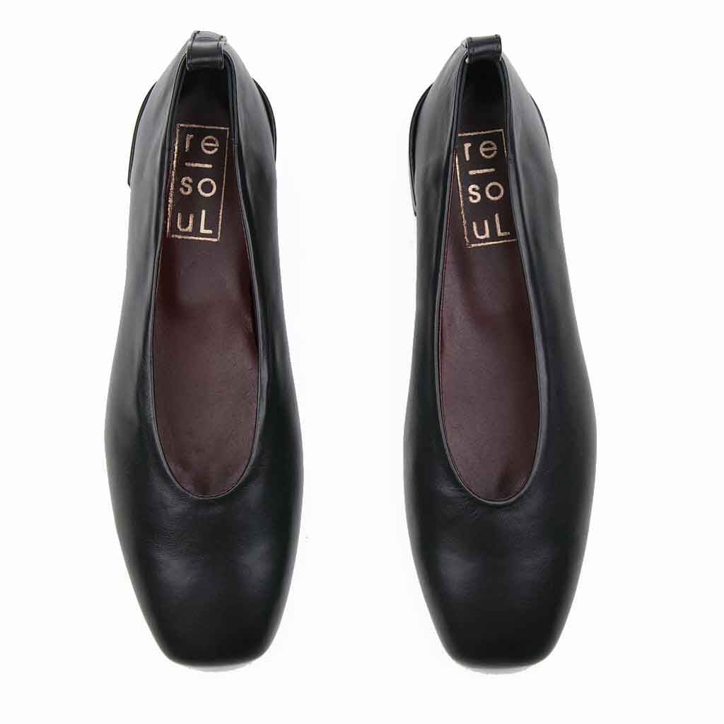 re - souL Ursula Classic Skimmer Flat - Black - Sole Food - 4