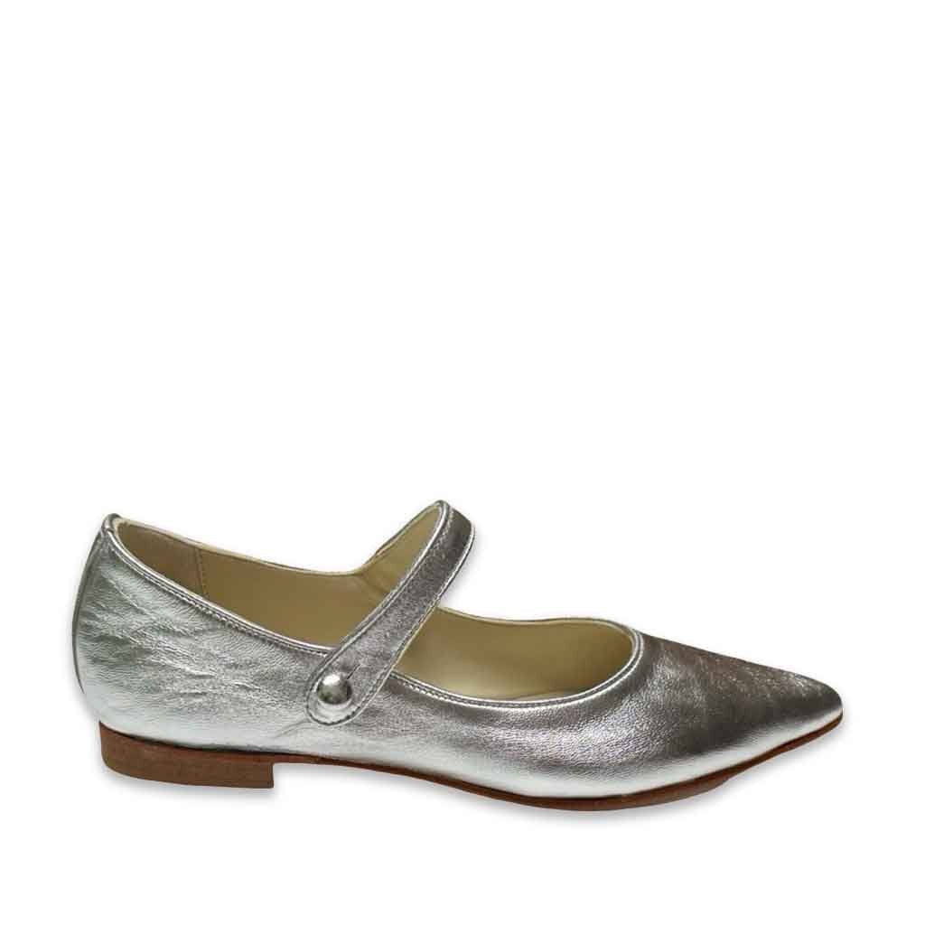 Molly Mary Jane Flat - Silver