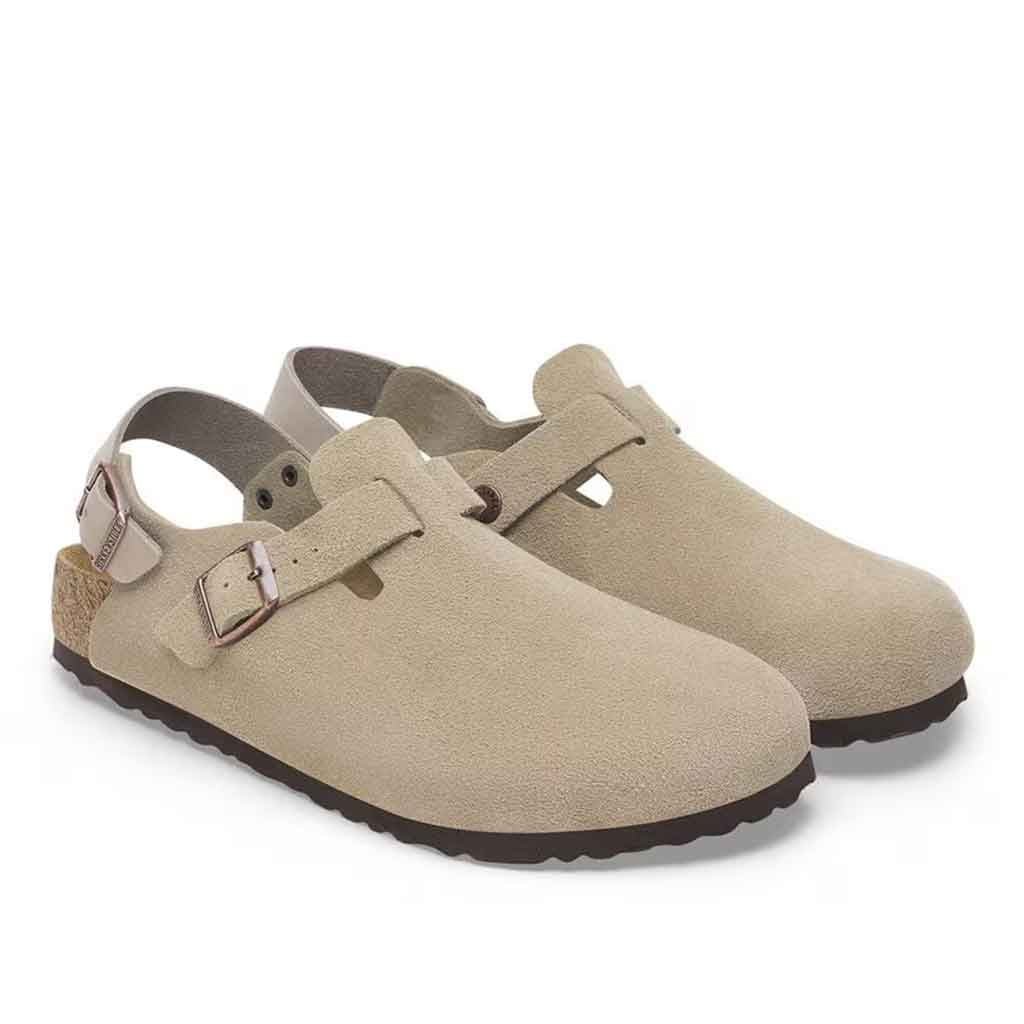 Tokio Clog for Men - Taupe Suede - Sole Food - 4