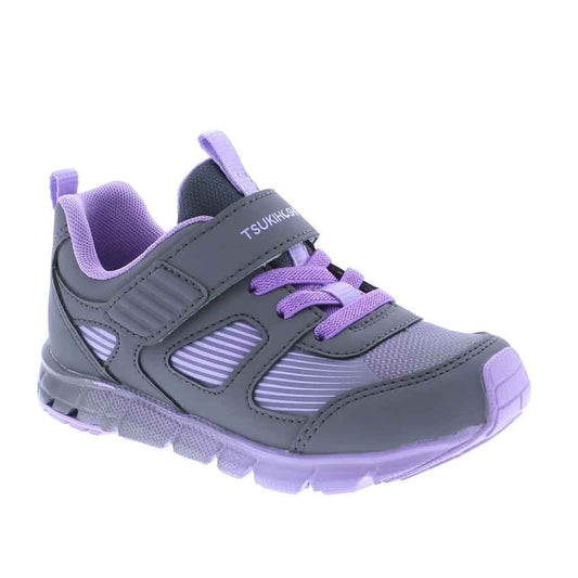 Tsukihoshi Streak Sneaker Child - Ash/Purple - Sole Food - 2