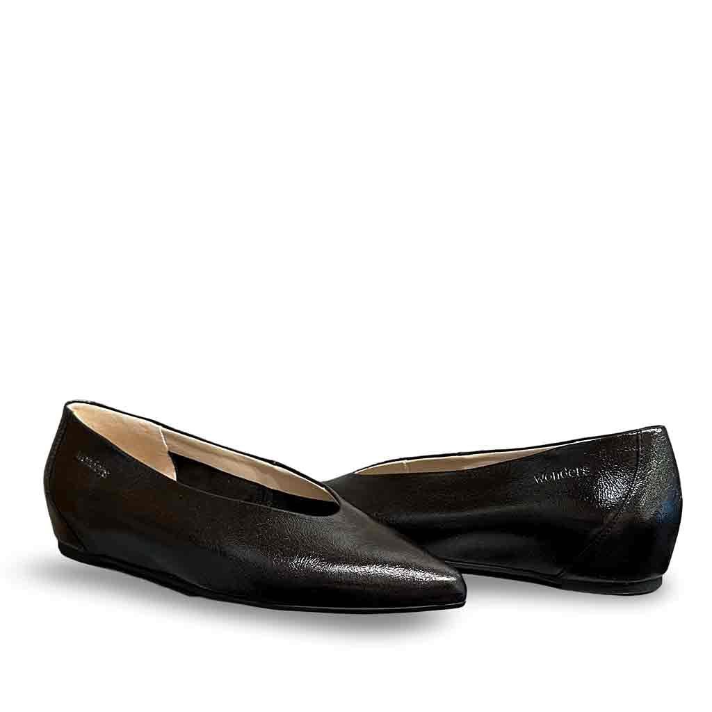Wonders Black Patent Flat - Sole Food - 3