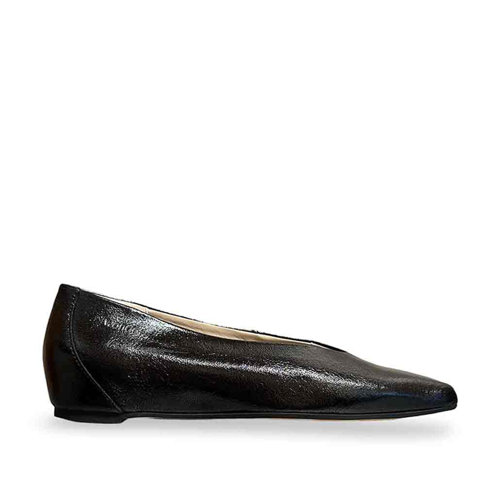 Wonders Black Patent Flat - Sole Food - 1