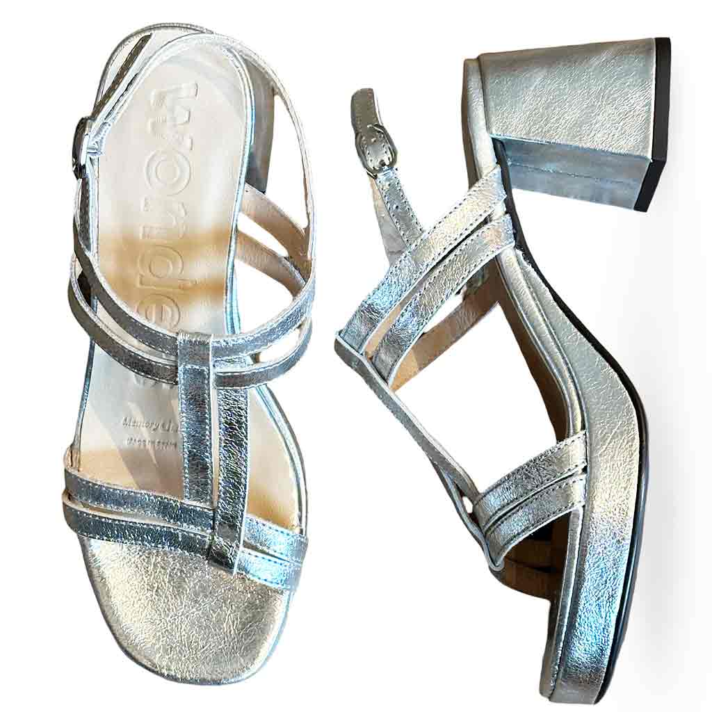 Wonders Silver T - Strap Sandal - Sole Food - 3