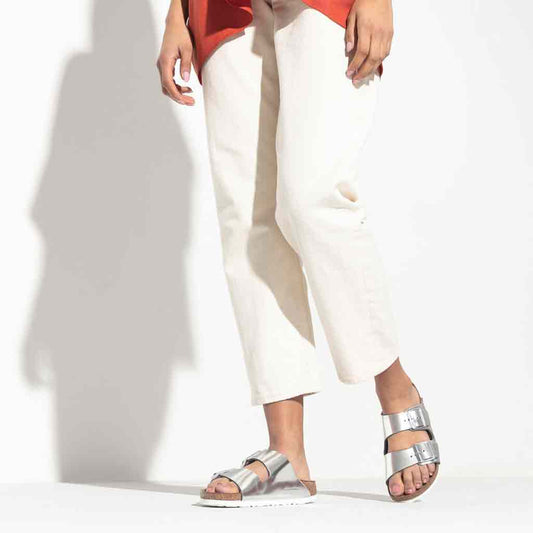 Birkenstock Arizona SFB Sandal for Women - Silver - Sole Food - 4