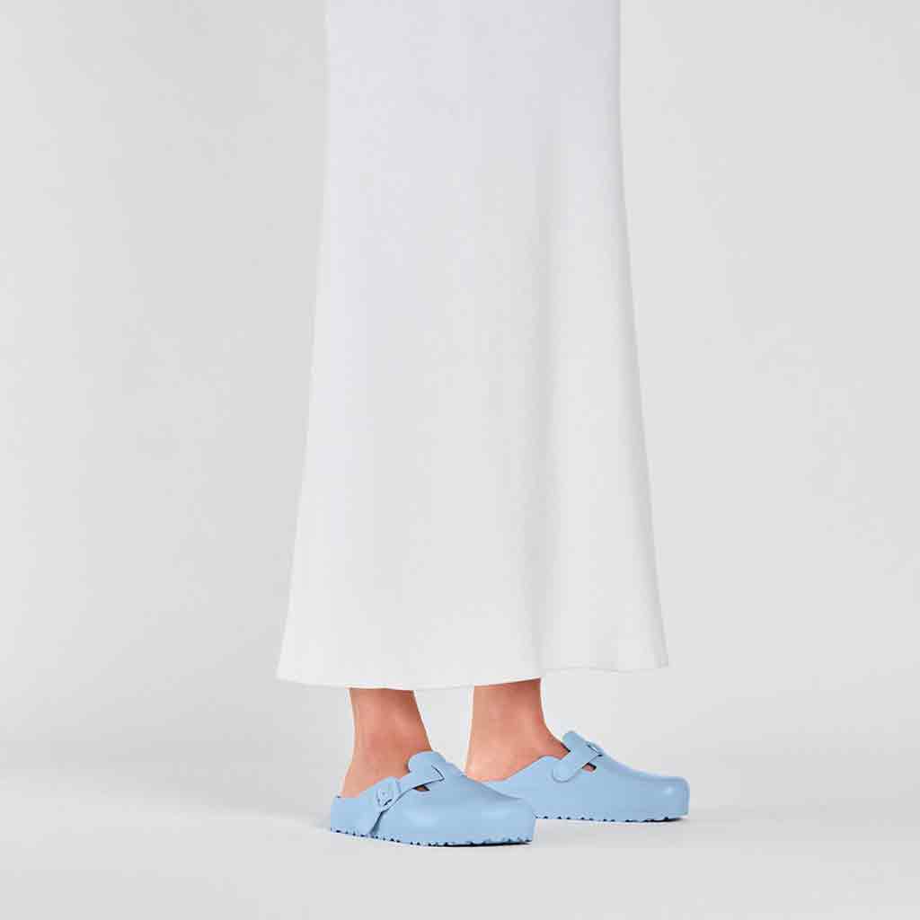 Birkenstock Boston EVA Slide - Dusty Blue - Sole Food