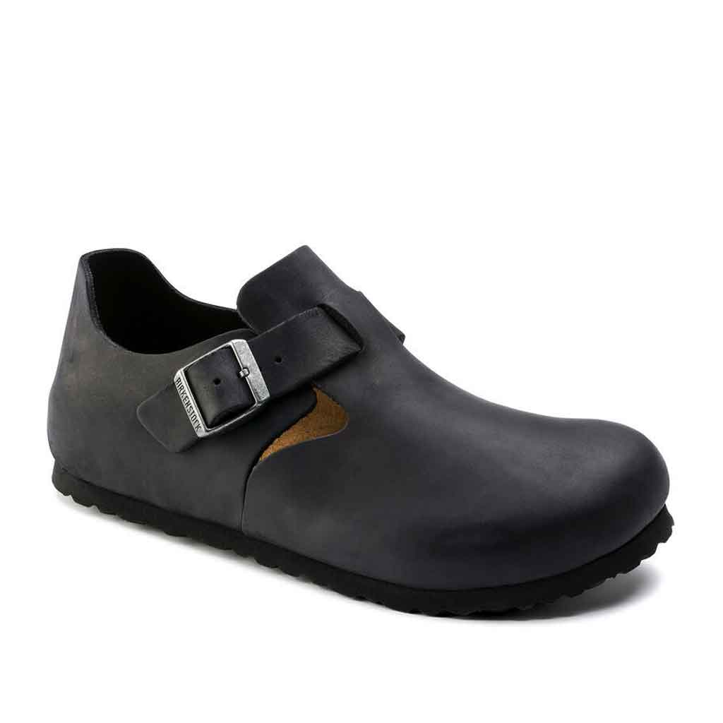 Birkenstock London Clog for Women - Black Leather - Sole Food - 2