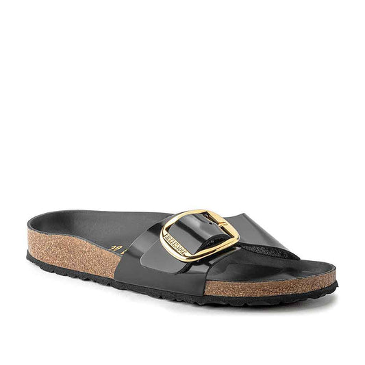 Birkenstock Madrid Big Buckle Sandal for Women - Black Patent - Sole Food - 2