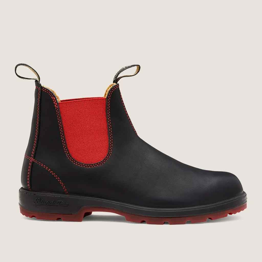 Blundstone Unisex Super 550 Series Boots, Black/Red, 9