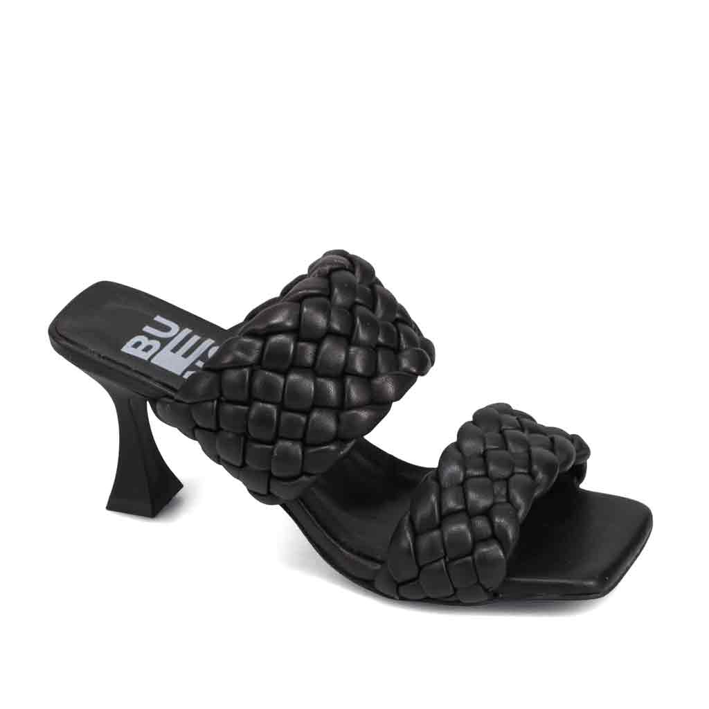 Bueno Winter Heeled Sandal - Black - Sole Food
