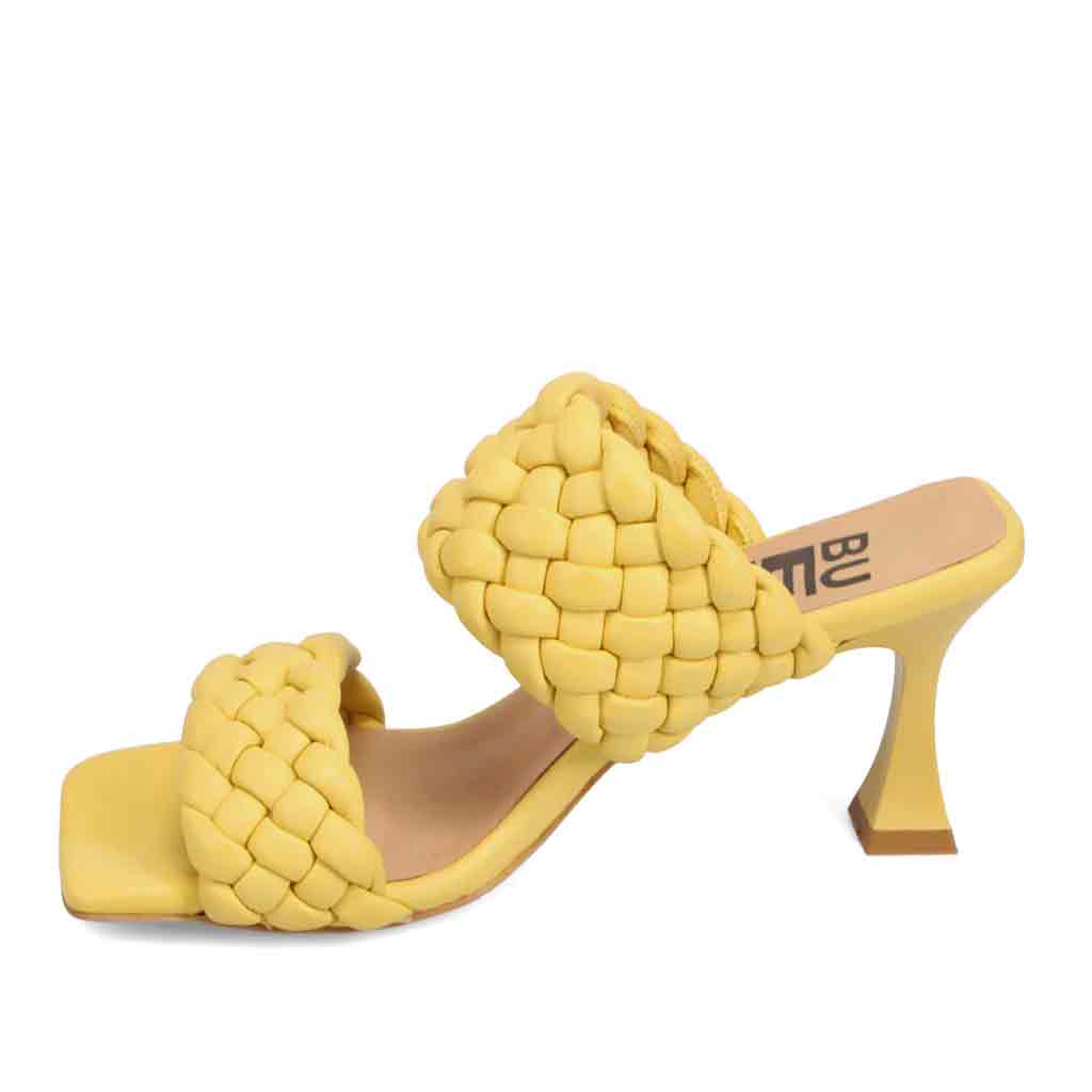 Bueno Winter Heeled Sandal - Yellow - Sole Food - 4