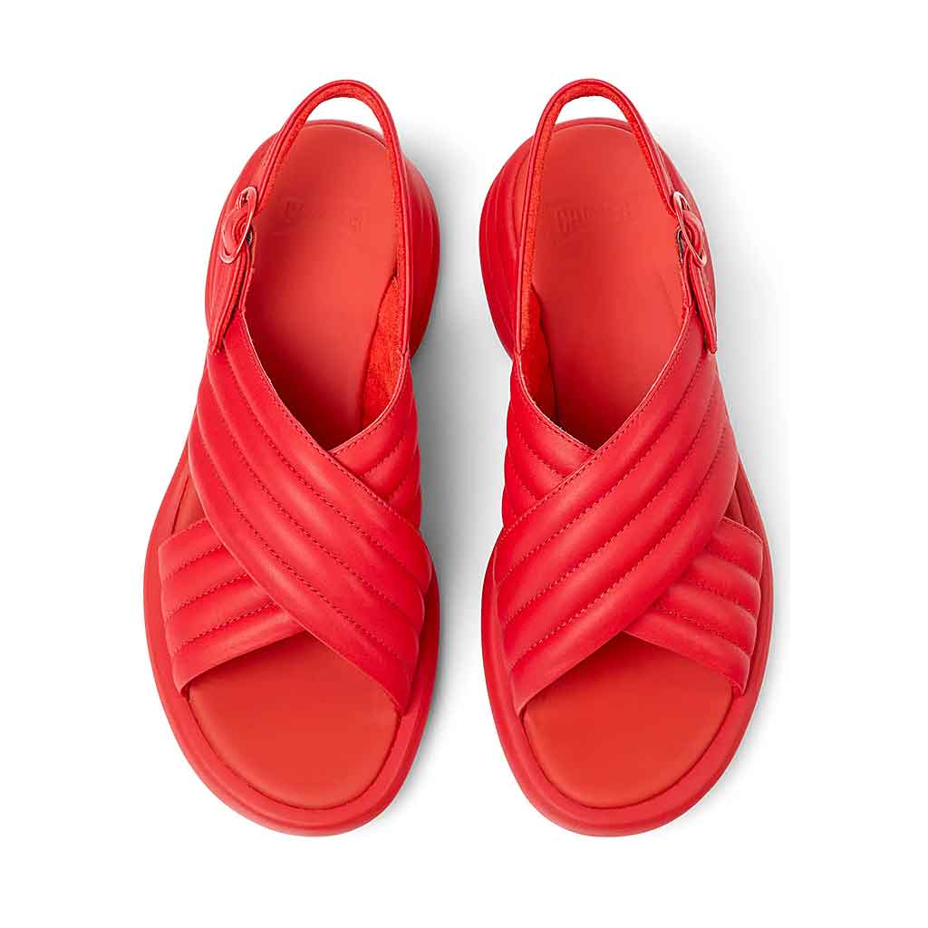 Camper Spiro Cross-Strap Sandal - Red - Sole Food