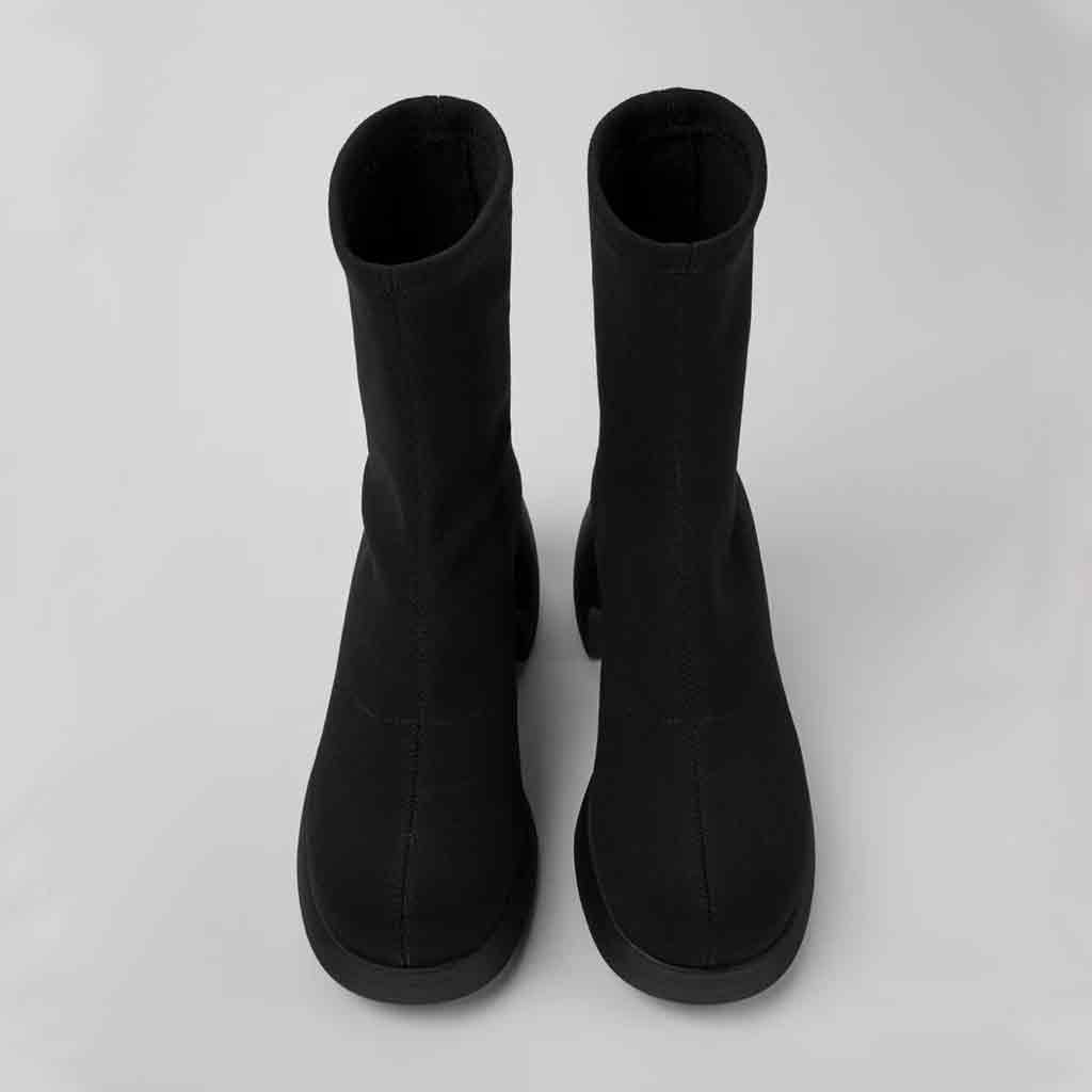 Camper Thelma Knit Boot - Black - Sole Food - 2