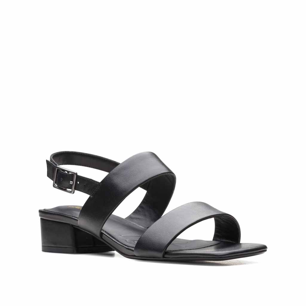 Clarks Seren25 Heeled Sandal - Black - Sole Food