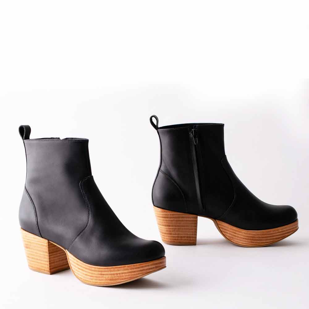 Fortress Charli Platform Bootie - Black - Sole Food - 3