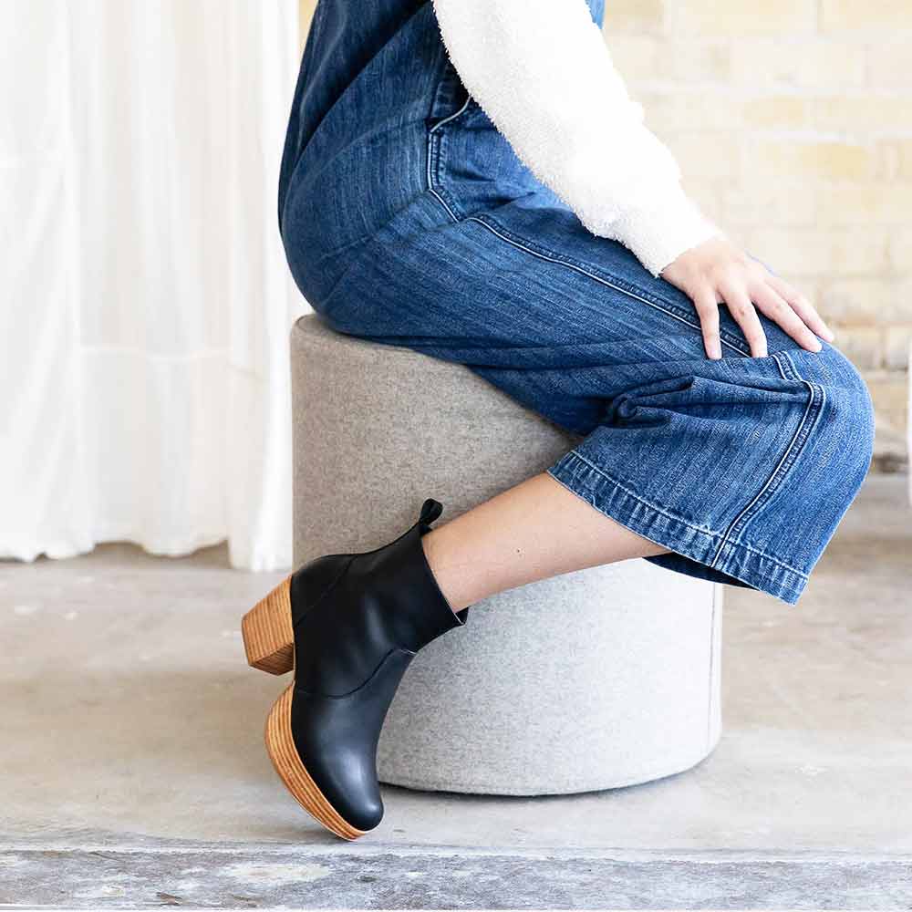 Fortress Charli Platform Bootie - Black - Sole Food - 4