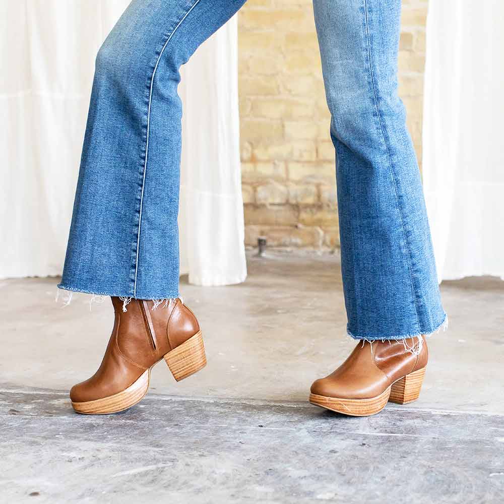 Fortress Charli Platform Bootie - Brown - Sole Food - 4