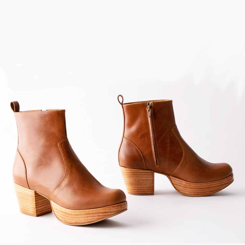 Fortress Charli Platform Bootie - Brown - Sole Food - 3