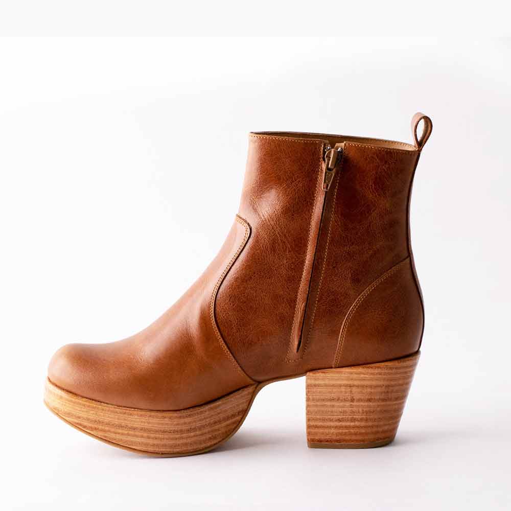 Fortress Charli Platform Bootie - Brown - Sole Food - 2