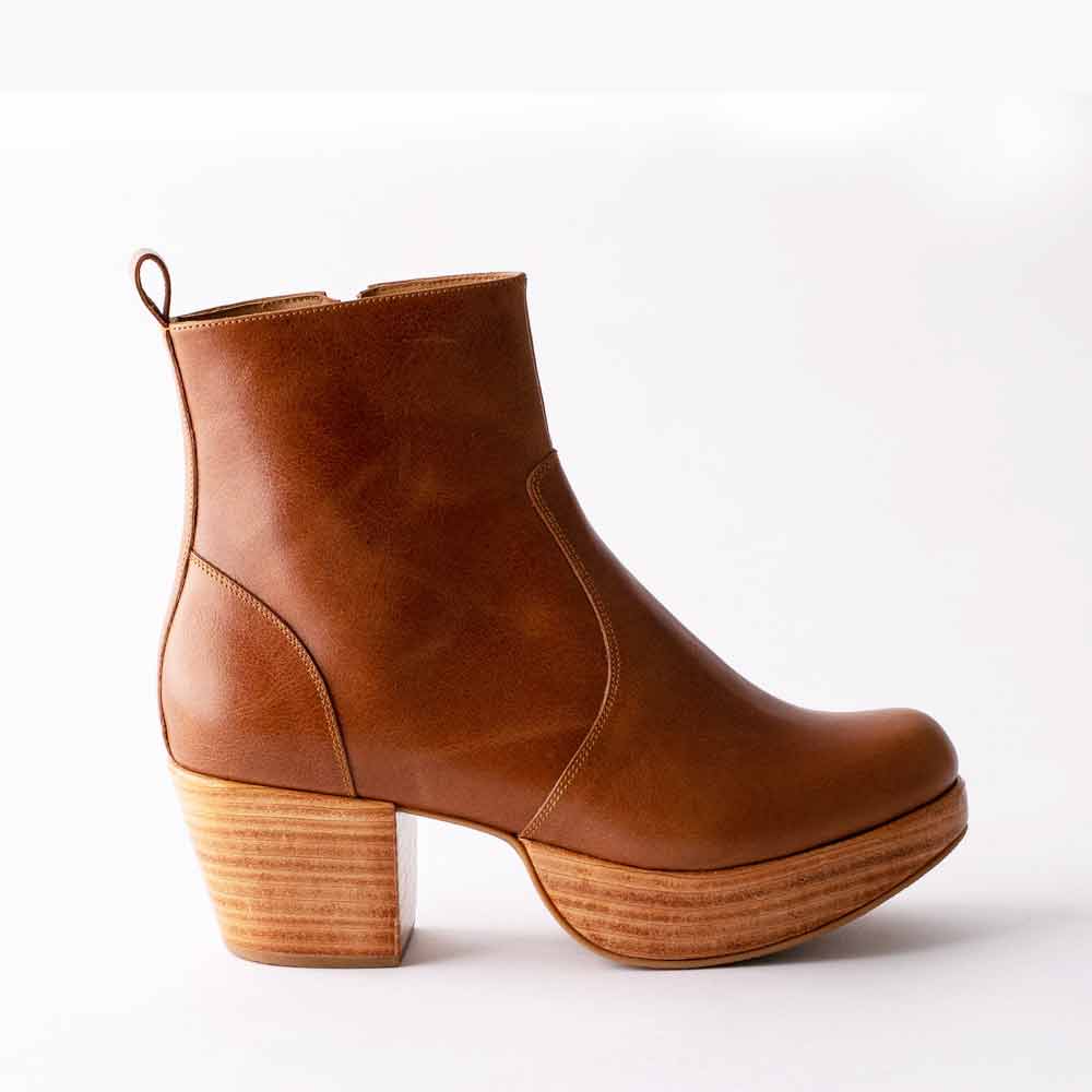 Fortress Charli Platform Bootie - Brown - Sole Food - 1