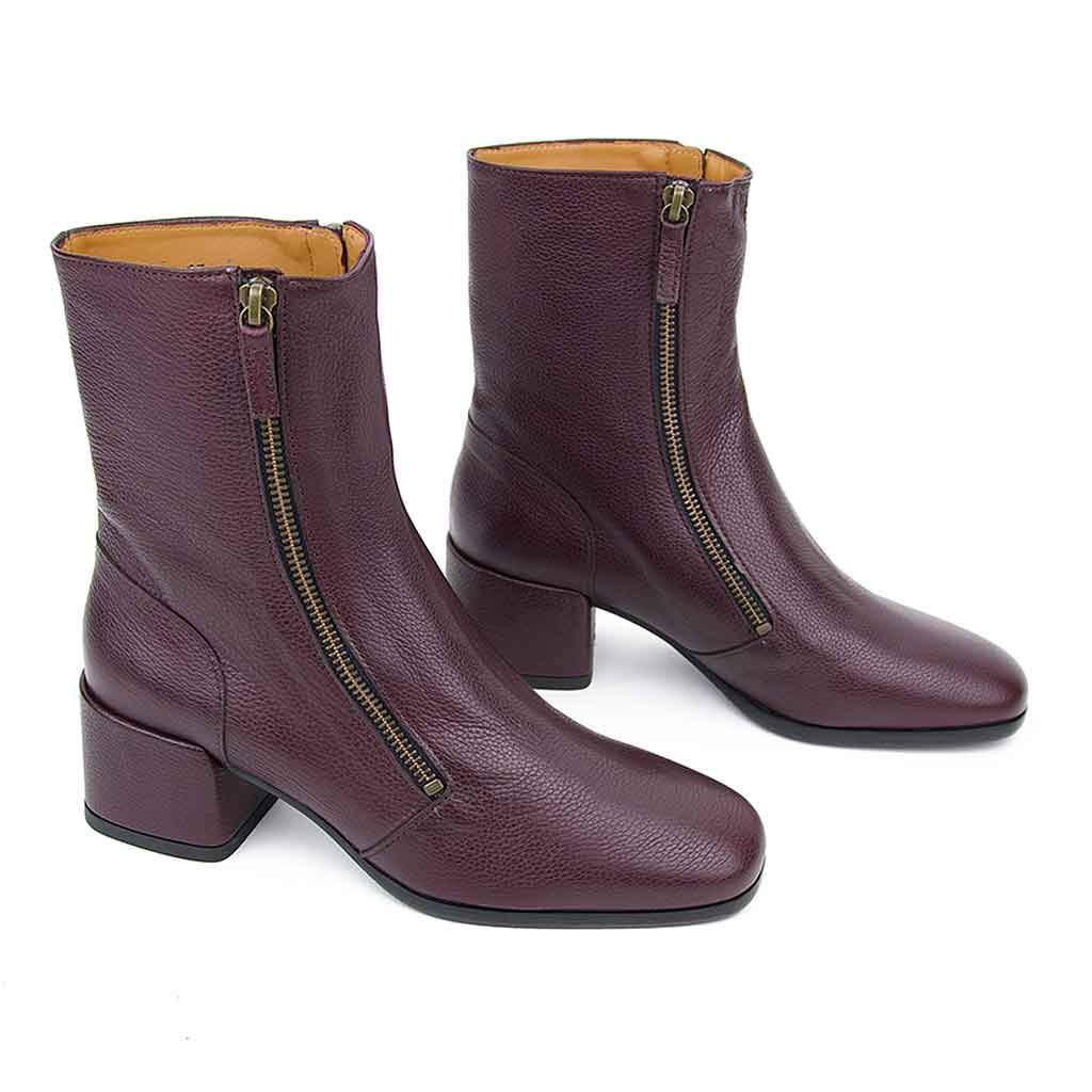 Homers Niki Heeled Boot - Prune - Sole Food - 2