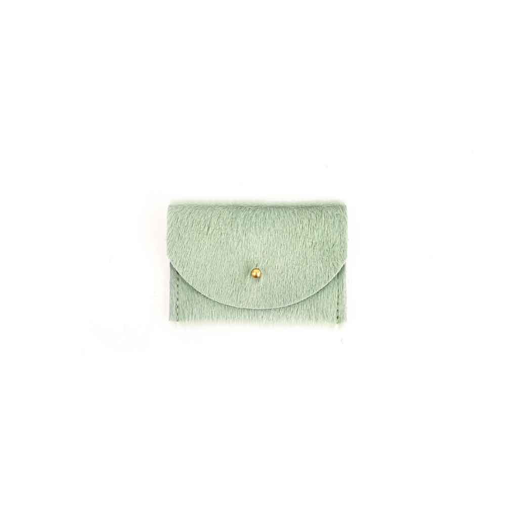 Primecut Cowhide Cardholder - Seafoam - Sole Food - 1