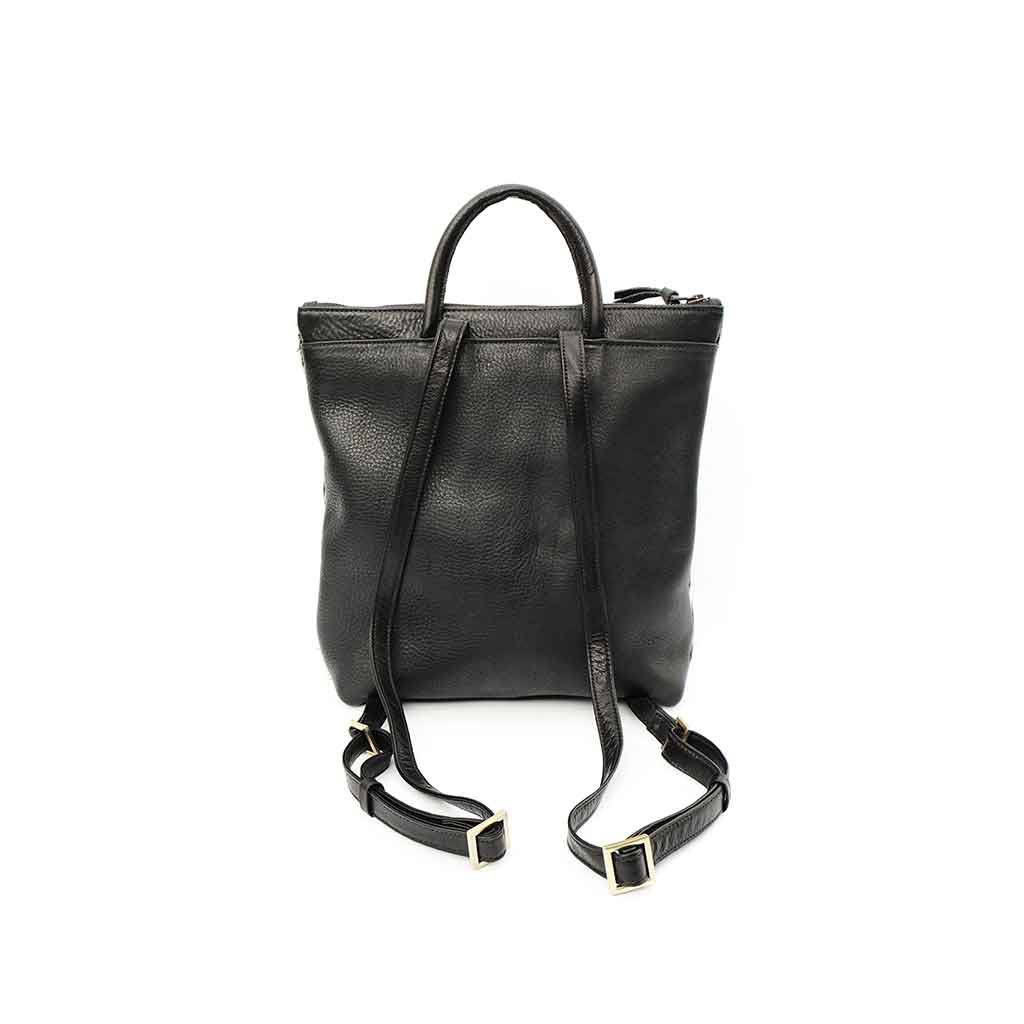 Primecut Leather Backpack - Black - Sole Food