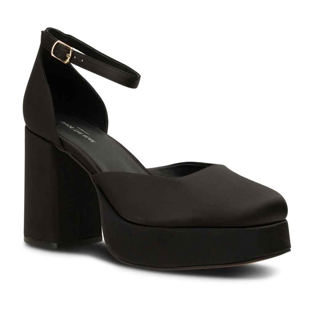 Shoe the Bear Priscilla Heel - Black Satin - Sole Food - 2