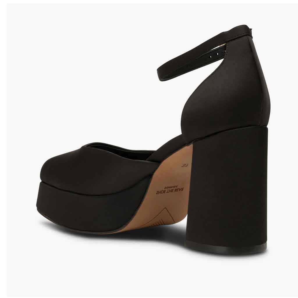 Shoe the Bear Priscilla Heel - Black Satin - Sole Food - 3