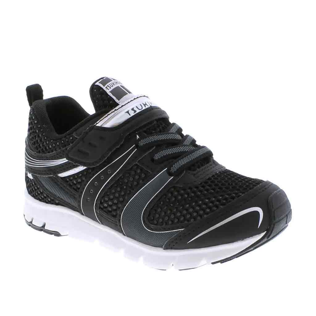 Tsukihoshi Youth Velocity Sneaker - Black/Silver - Sole Food