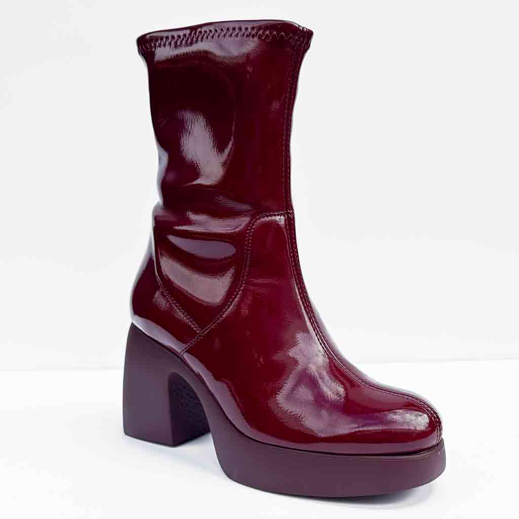 Wonders Krinkle Boot - Vino - Sole Food