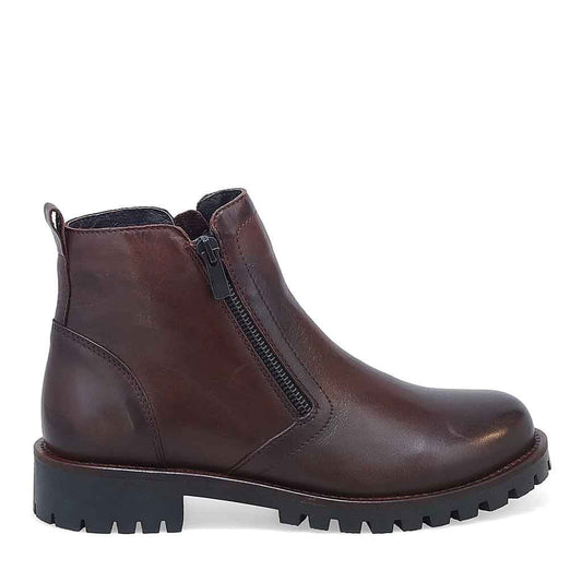 Alise Double Zip Boot - Dark Brown - Sole Food - 1