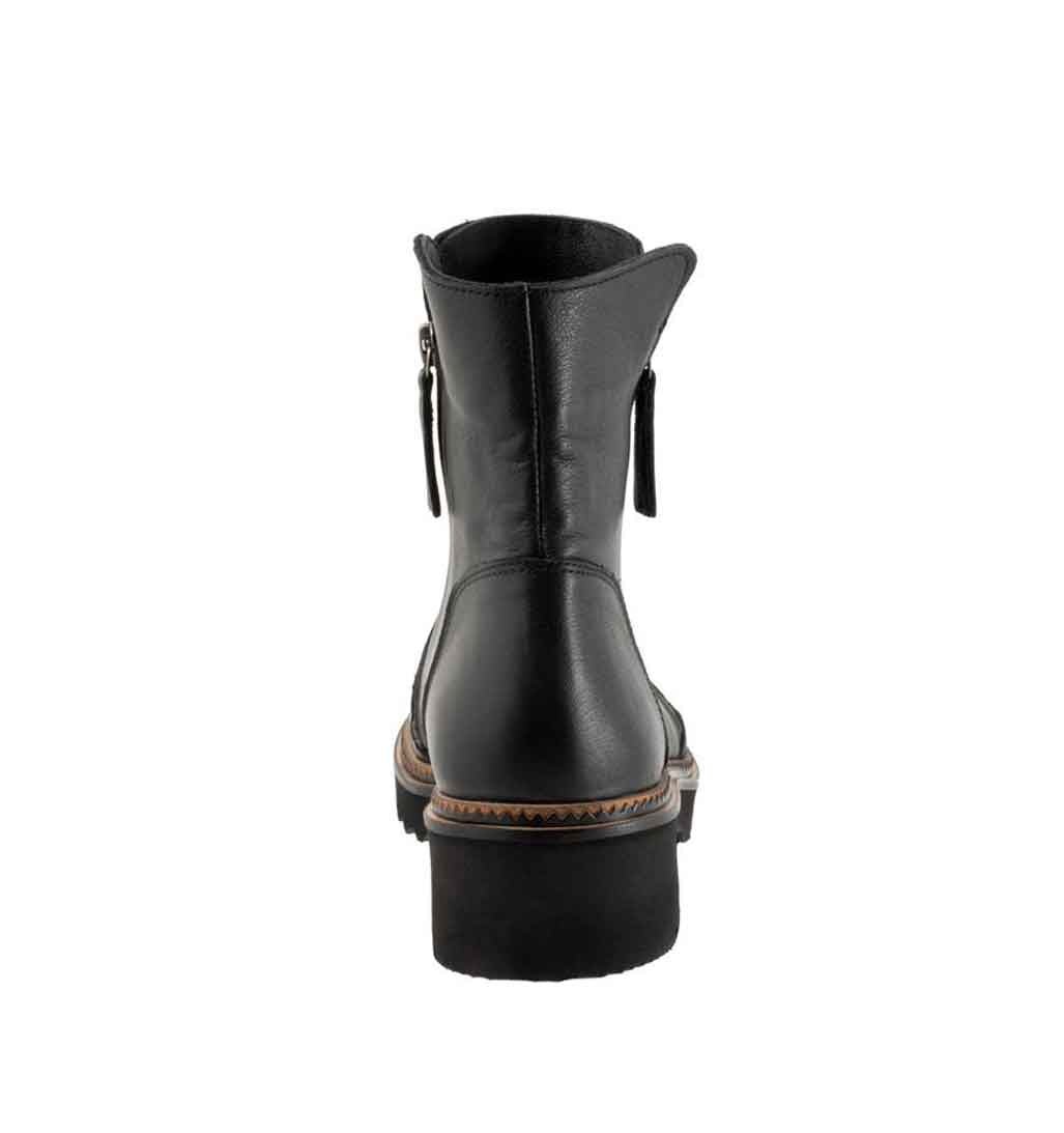 Ariana Double Zip Ankle Boot - Black - Sole Food - 3