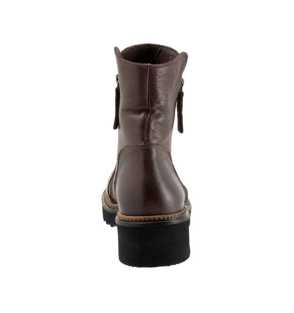 Ariana Double Zip Ankle Boot - Brown - Sole Food - 4
