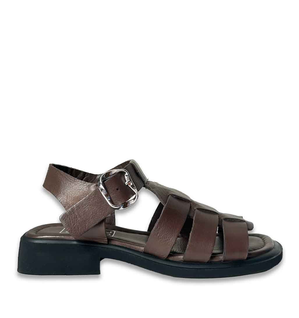 Aylin Fisherman Sandal - Brown - Sole Food - 1