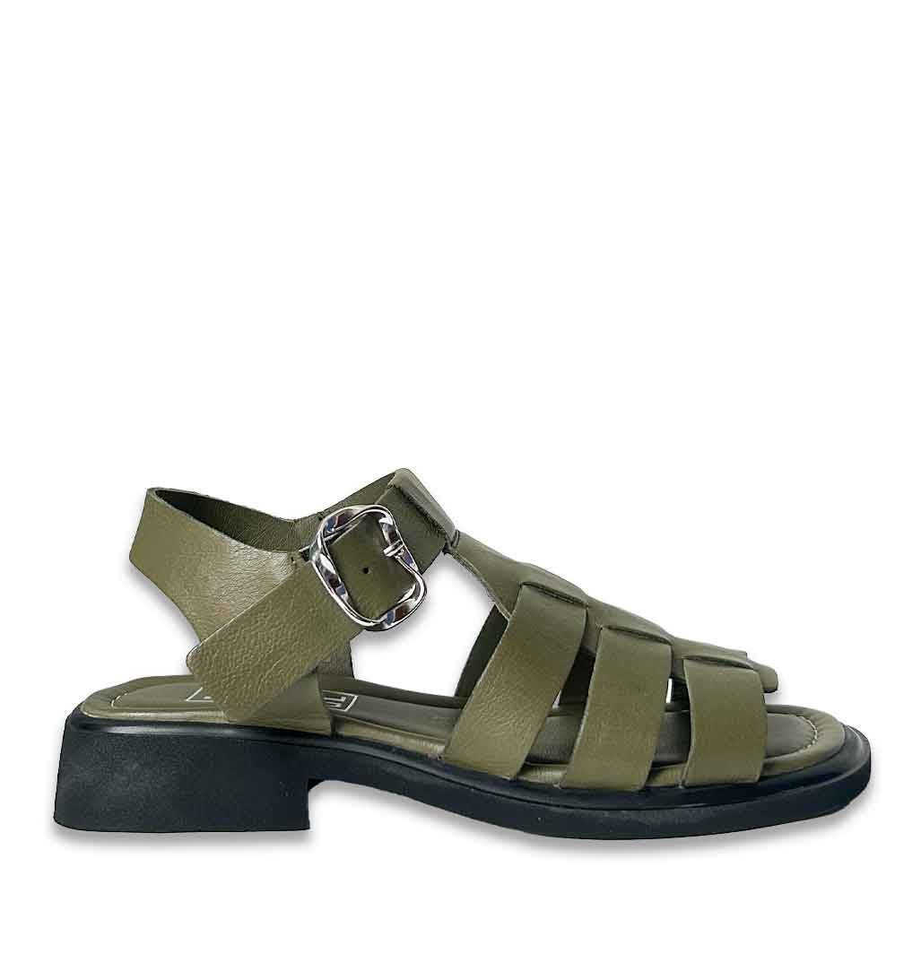 Aylin Fisherman Sandal - Olive - Sole Food - 1