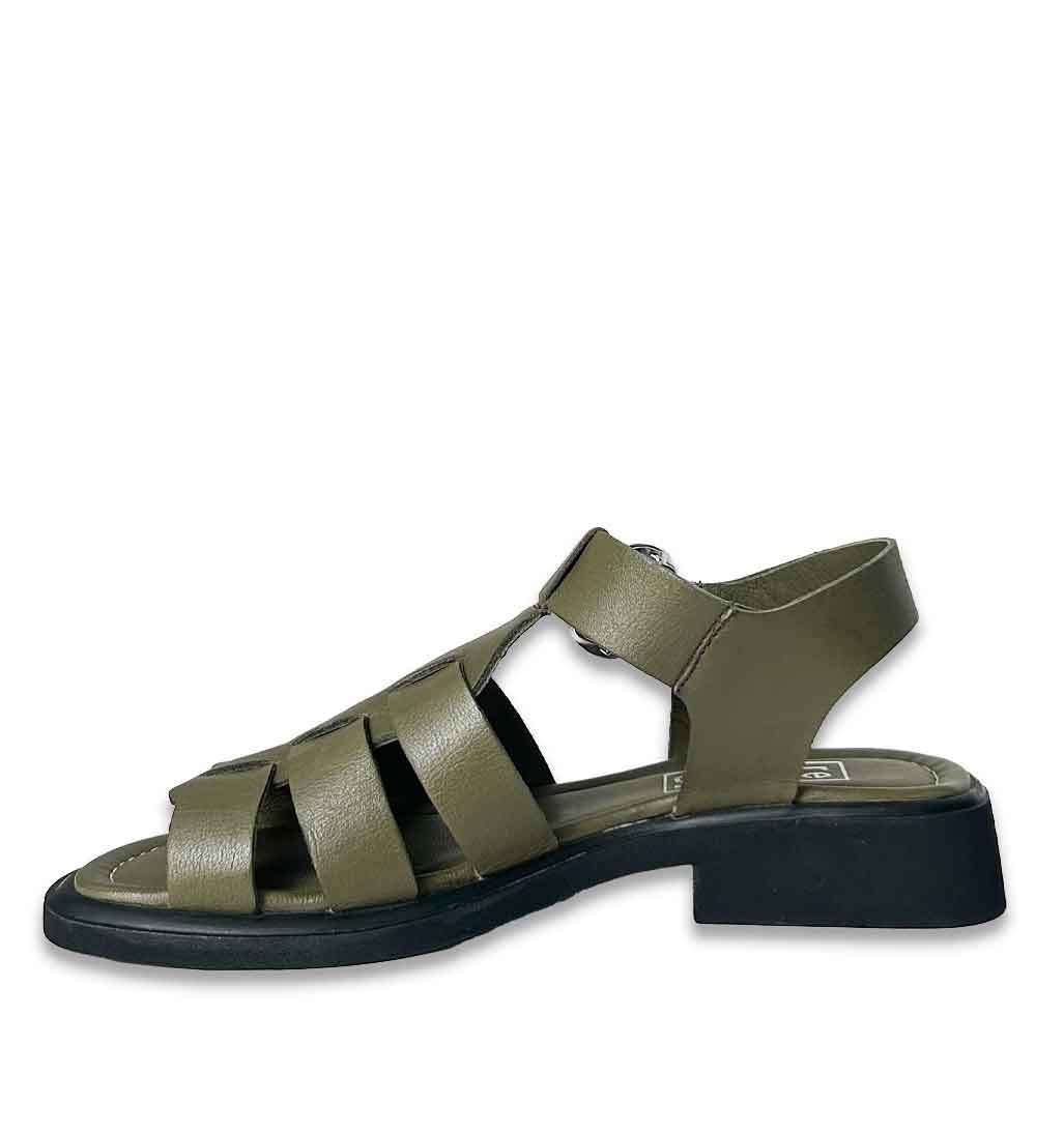 Aylin Fisherman Sandal - Olive - Sole Food - 3