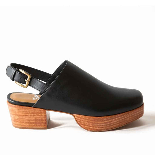 Betty Slingback Clog - Black - Sole Food - 1