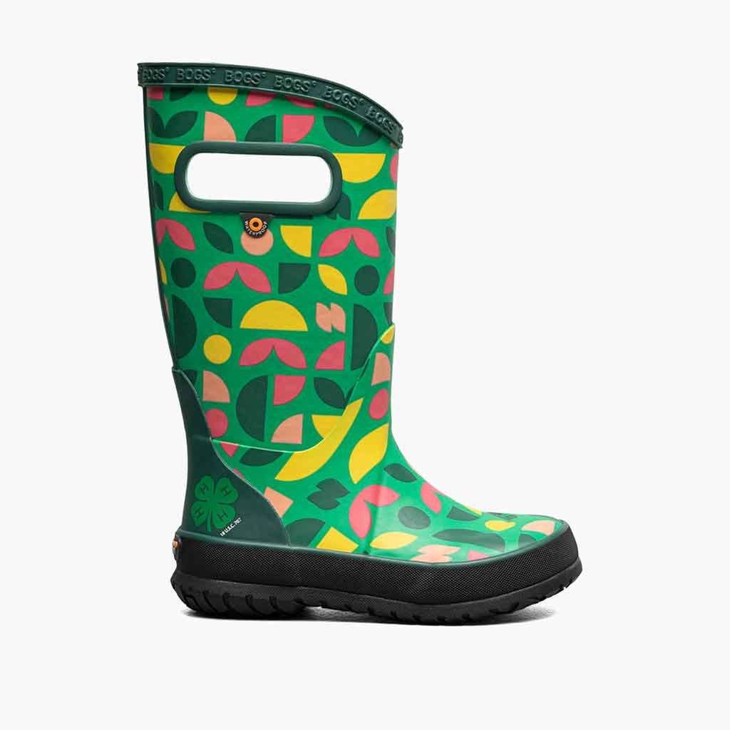 Bogs Rainboot 4 - H Shapes - Green/Multi - Sole Food - 1