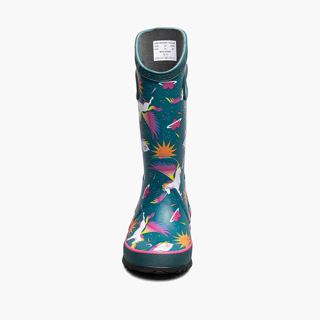 Bogs Rainboot Unicorn Swan - Teal/Multi - Sole Food - 3